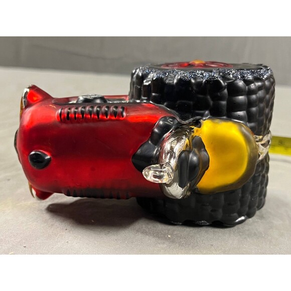 Department 56 Mercury Glass Red Farm Tractor Ornament Handblown Glass Ornament - Picture 8 of 9